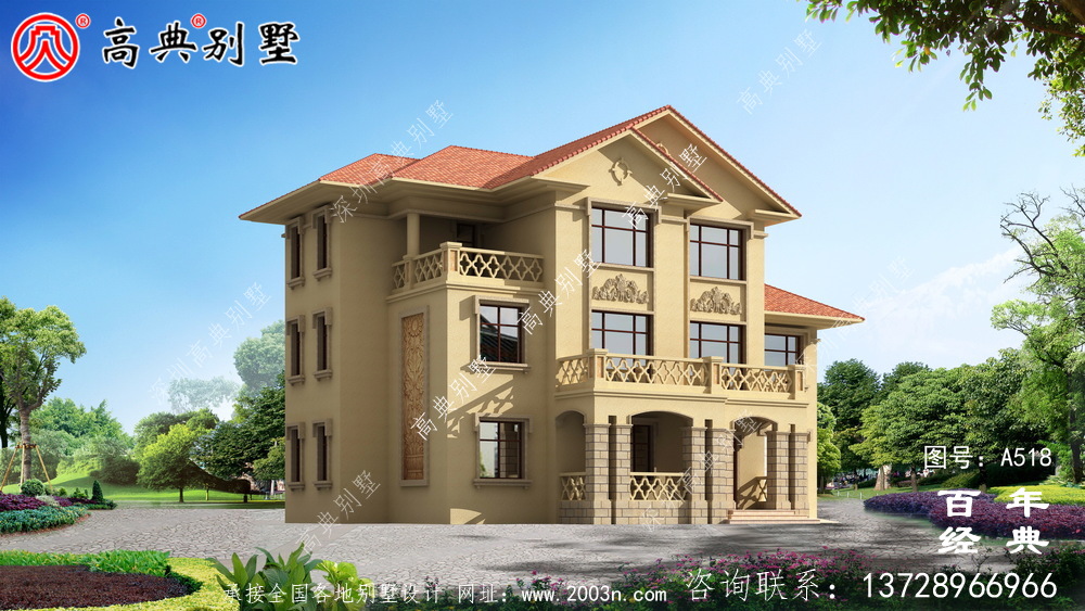 新農村三層住宅推薦方案_別墅設計圖紙,農村房屋設計圖,農村自建房設計