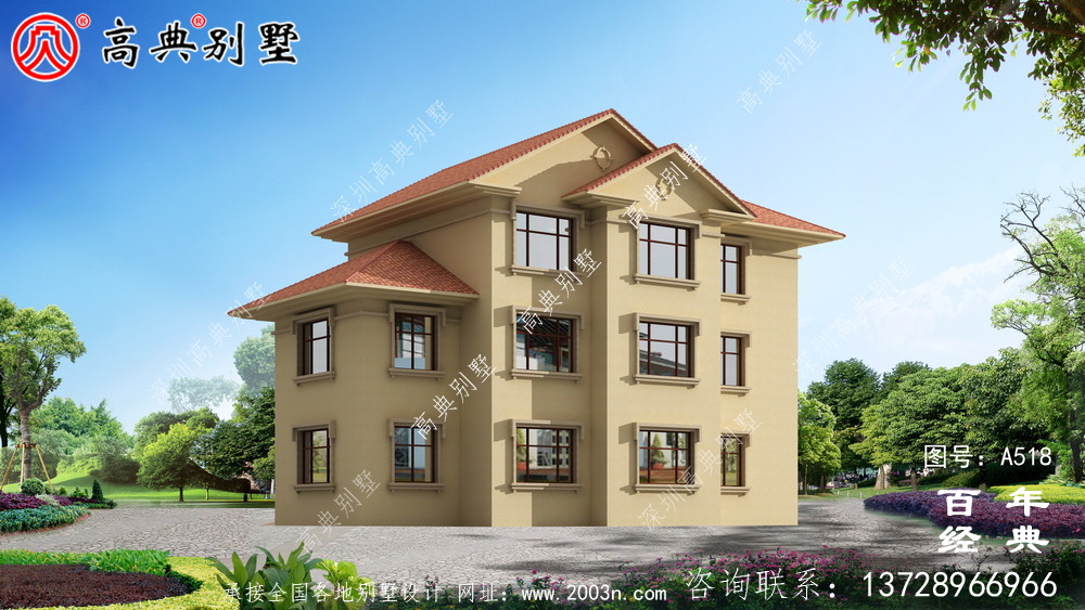 新農村三層住宅推薦方案_別墅設計圖紙,農村房屋設計圖,農村自建房設計