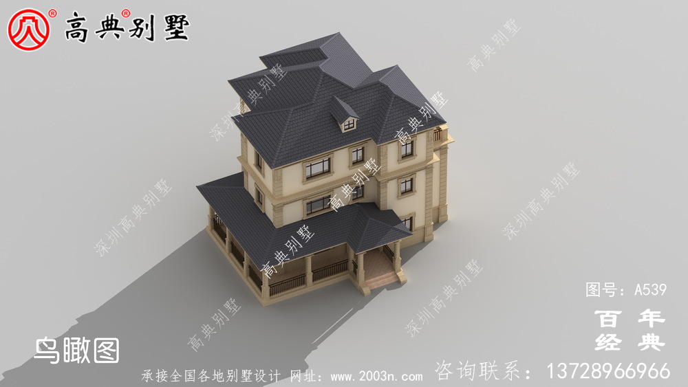 三層帶陽臺別墅設計_別墅設計圖紙,新農村別墅施工圖