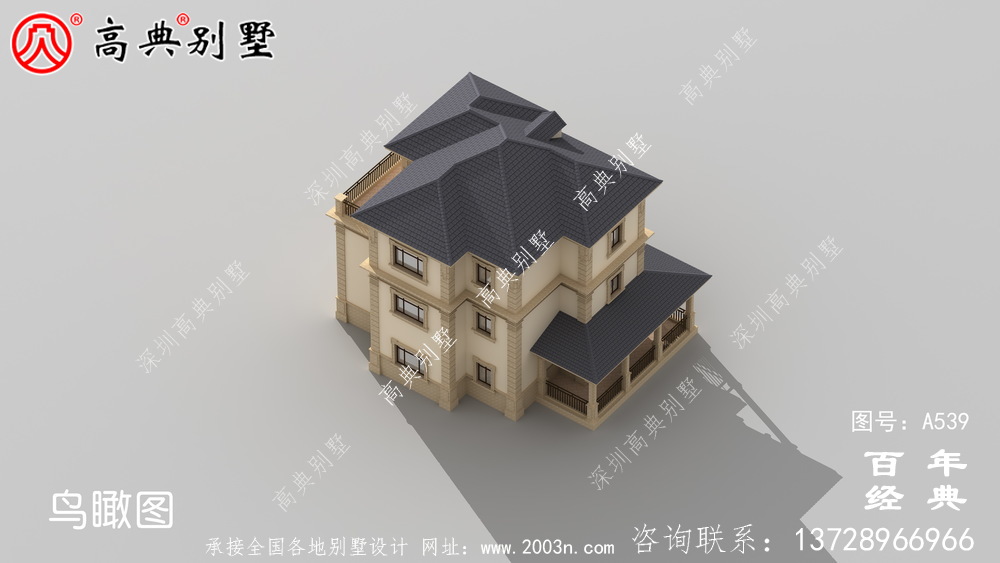 三層帶陽臺別墅設計_別墅設計圖紙,新農村別墅施工圖
