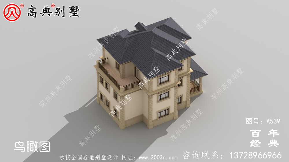 三層帶陽臺別墅設計_別墅設計圖紙,新農村別墅施工圖