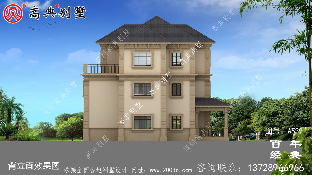 三層帶陽臺別墅設計_別墅設計圖紙,新農村別墅施工圖
