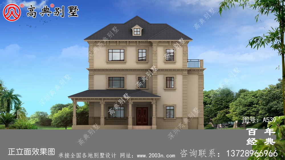 三層帶陽臺別墅設計_別墅設計圖紙,新農村別墅施工圖