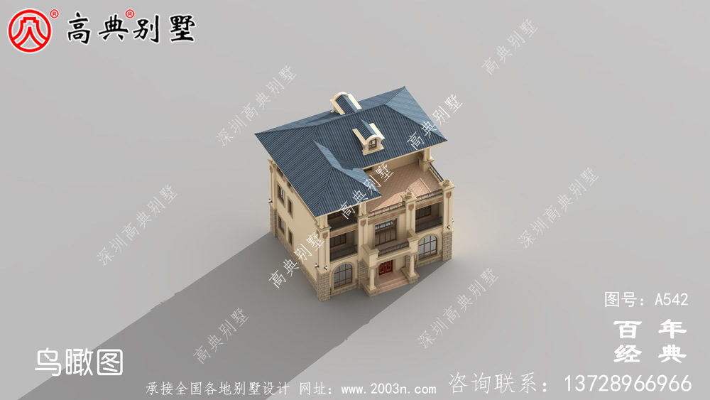 美麗的三層別墅圖紙_別墅設計圖紙，新農村別墅，農村自建設計