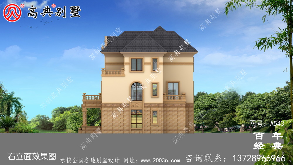 三層帶車庫別墅圖紙_別墅設計圖紙,新農村別墅,農村自建房設計