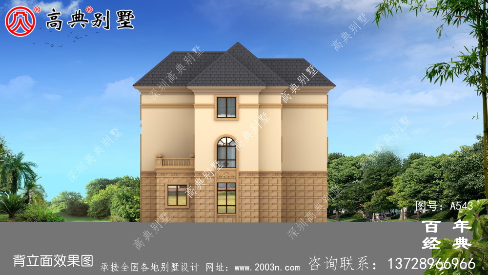 三層帶車庫別墅圖紙_別墅設計圖紙,新農村別墅,農村自建房設計