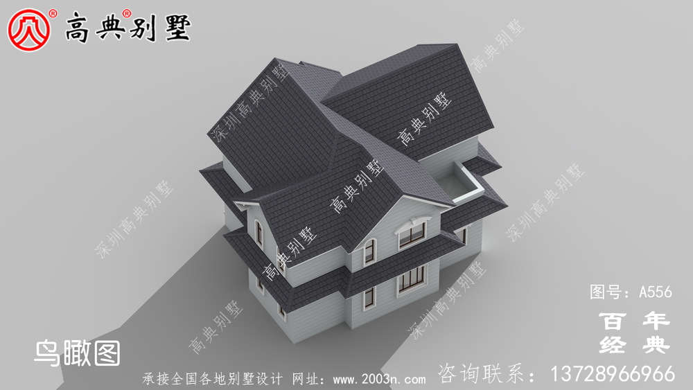 兩層別墅施工圖帶效果圖_別墅設計圖紙,新農村別墅,農村自建房設計