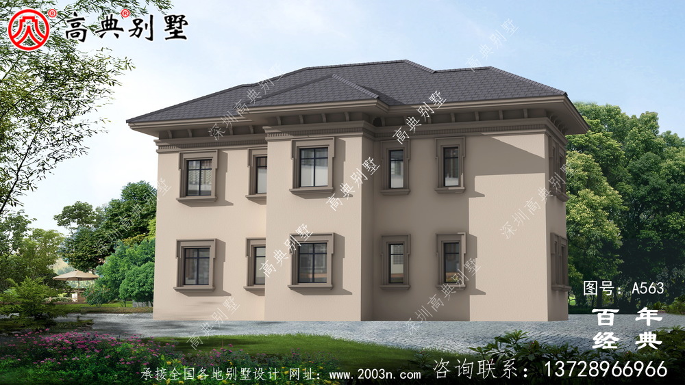 农村两层住宅施工图含效果图_别墅设计图纸,新农村别墅,农村自建房设计