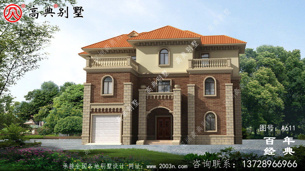 精致的三层带车库欧式别墅_别墅设计图纸,新农村别墅,农村自建房设计 精致的三层带车库欧式别墅_别墅设计图纸,新农村别墅,农村自建房设计