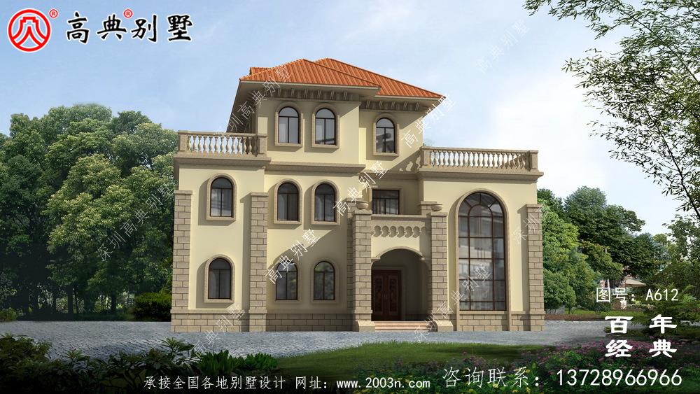 漂亮三层带露台别墅_别墅设计图纸,新农村别墅,农村自建房设计 漂亮三层带露台别墅_别墅设计图纸,新农村别墅,农村自建房设计