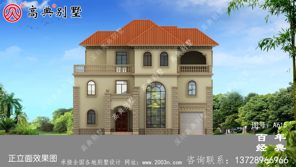 农村三层带车库别墅全套图纸_别墅设计图纸,新农村别墅,农村自建房设计
