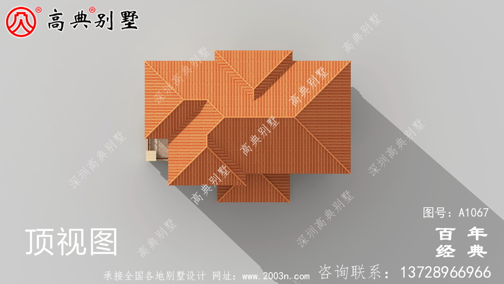 新农村三层豪华欧式别墅复式高端自建设计图纸及效果图。