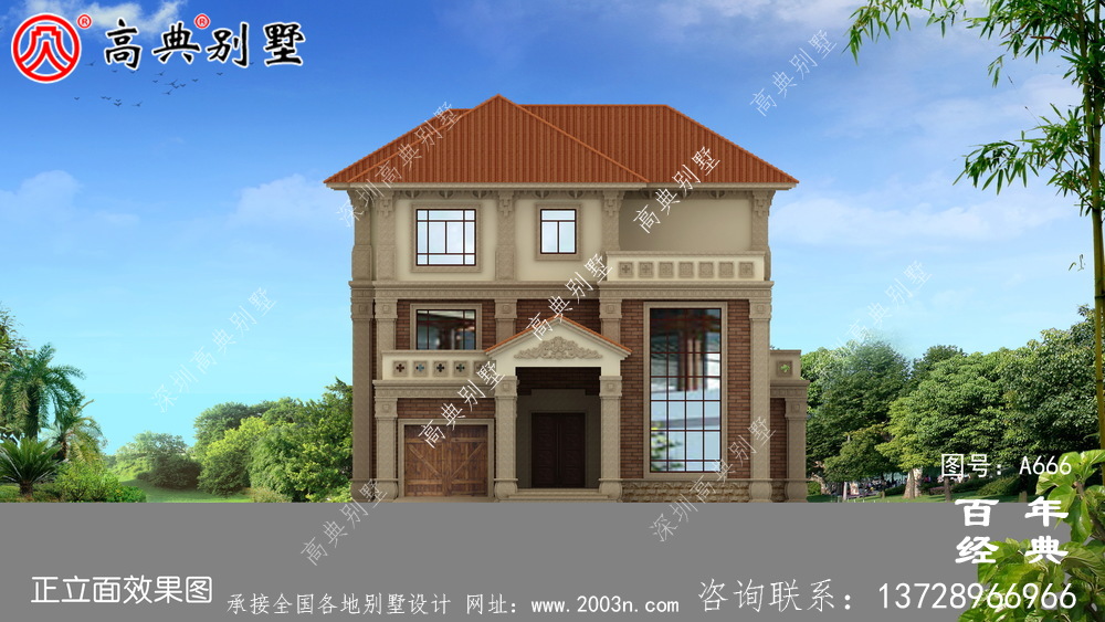乡村三层带停车位适用型小别墅设计图纸_新农村别墅户型图设计