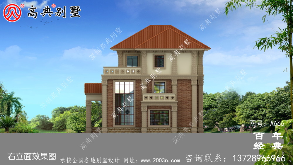 乡村三层带停车位适用型小别墅设计图纸_新农村别墅户型图设计