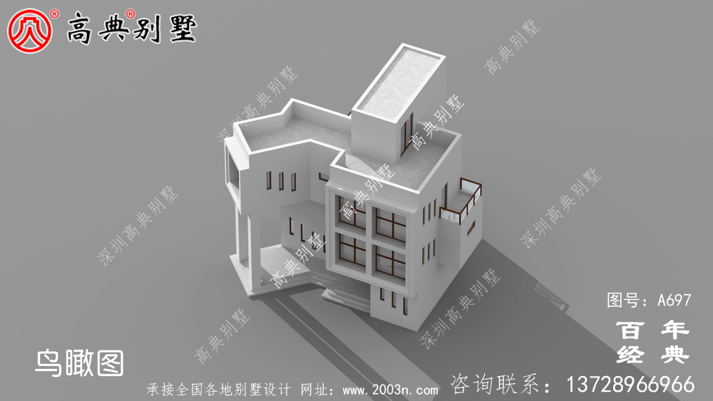 三層現代實用小別墅設計圖_現代三層住宅設計
