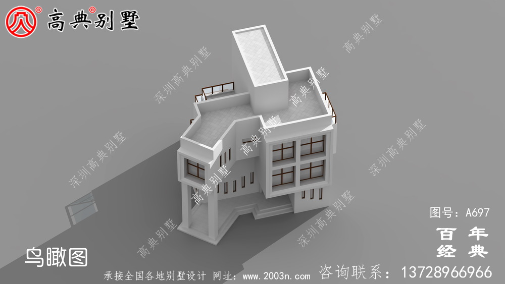 三層現代實用小別墅設計圖_現代三層住宅設計