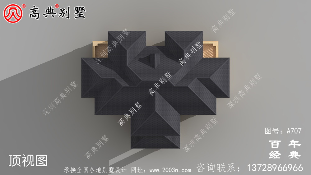 歐式三層適用型雙拼別墅設計效果圖