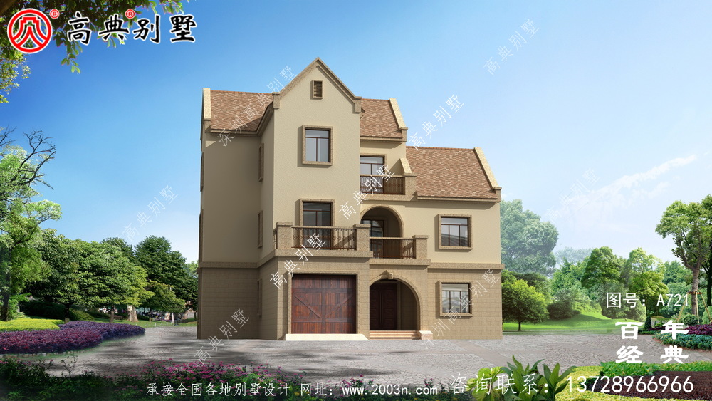 新農(nóng)村建設(shè)三層帶停車(chē)位鄉(xiāng)村別墅設(shè)計(jì)圖紙_三層別墅設(shè)計(jì)
