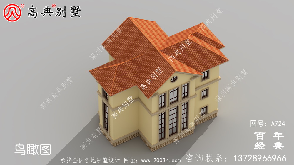 歐式古典三層別墅設計圖紙_三層別墅圖紙