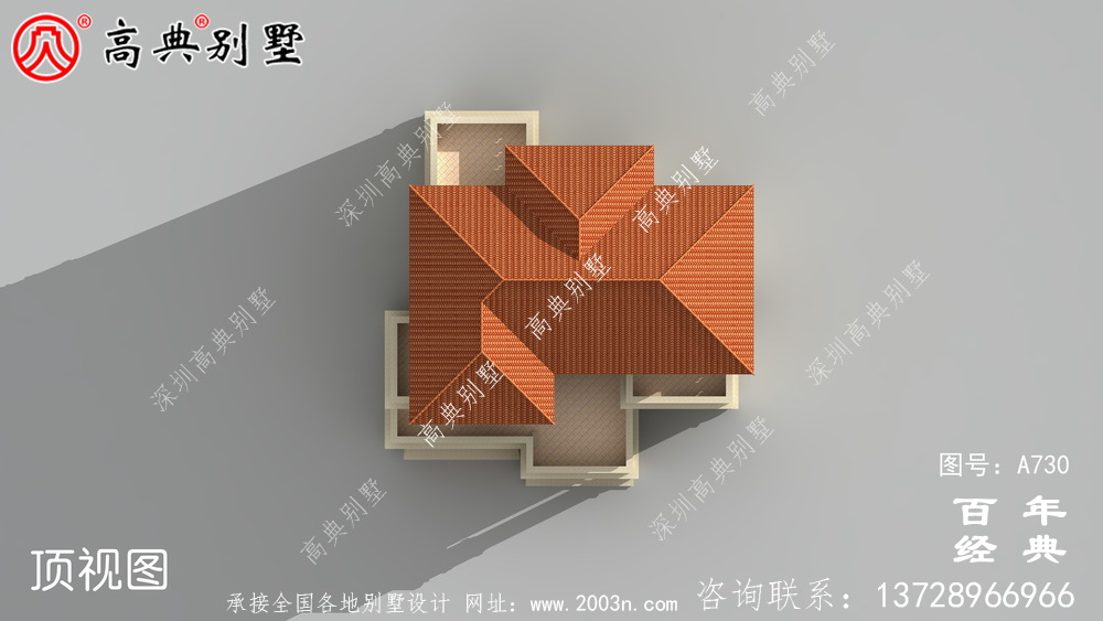中式三層帶陽臺車庫別墅設(shè)計圖紙_三層別墅圖紙