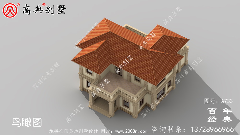 二层欧式古典别墅设计图纸及设计效果图_双层别墅设计图纸