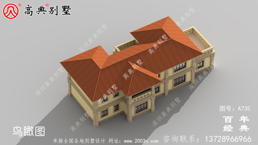 欧式二层带阳台车库别墅设计效果图_欧式二层别墅设计图