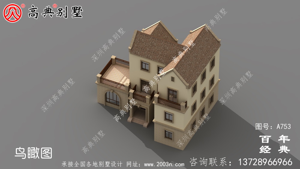 歐式三層別墅建造房屋設計圖紙_三層別墅工程圖紙