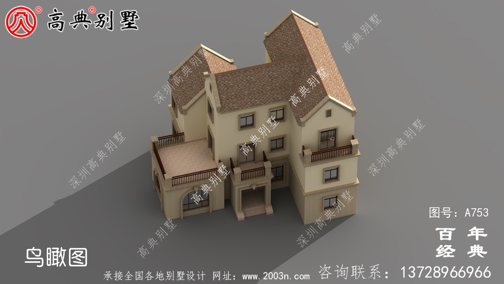歐式三層別墅建造房屋設計圖紙_三層別墅工程圖紙