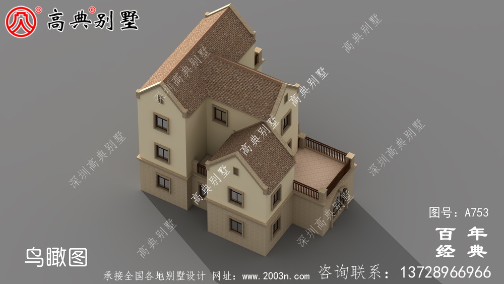 歐式三層別墅建造房屋設計圖紙_三層別墅工程圖紙