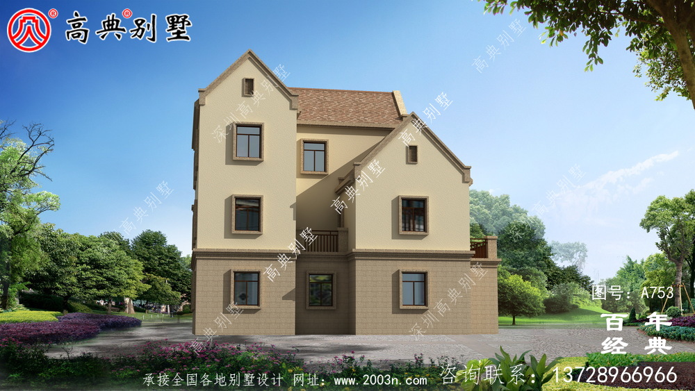 歐式三層別墅建造房屋設計圖紙_三層別墅工程圖紙