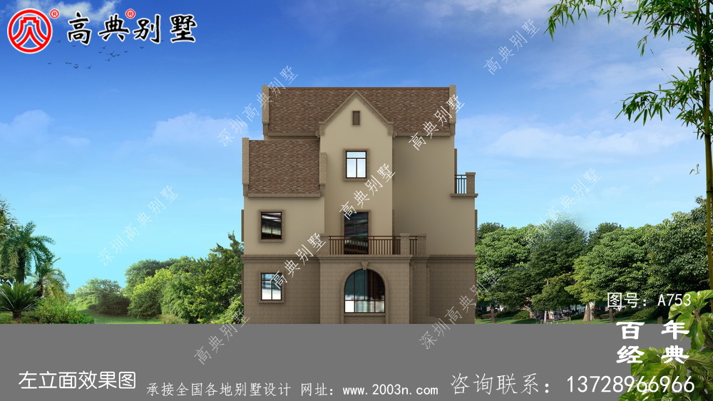歐式三層別墅建造房屋設計圖紙_三層別墅工程圖紙