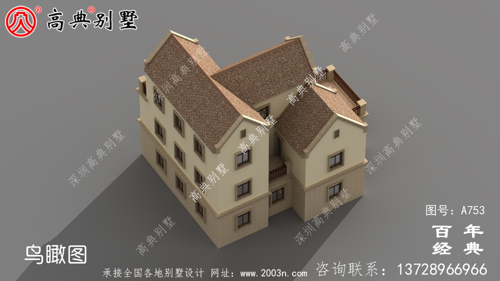 歐式三層別墅建造房屋設計圖紙_三層別墅工程圖紙