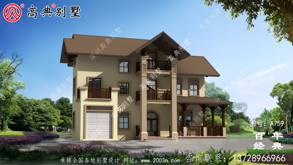 新農村建設三層別墅整套工程圖紙_別墅設計圖紙