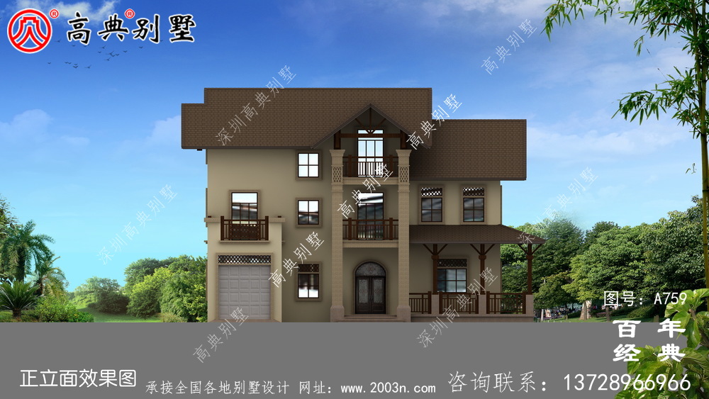 新農村建設三層別墅整套工程圖紙_別墅設計圖紙