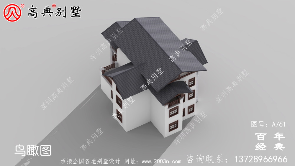 歐式三層歐式別墅設計工程圖紙_三層自建房設計圖