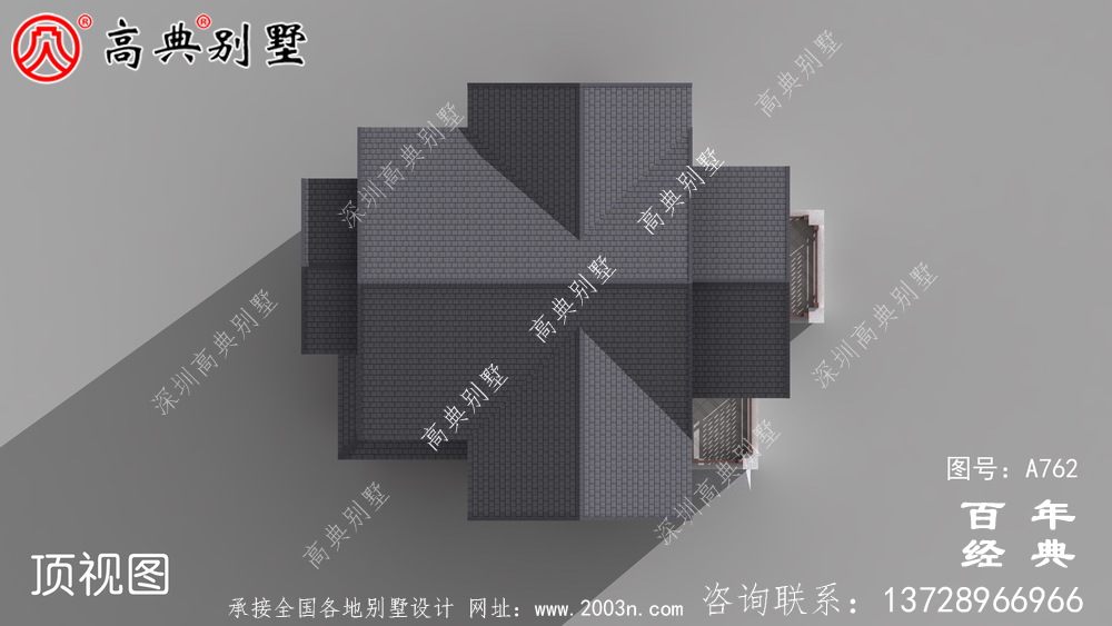 豪華三層歐式別墅設計圖紙_三層別墅效果圖