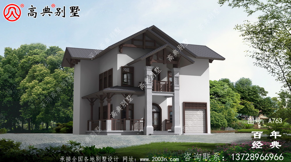 欧式二层别墅设计效果图及施工图纸_别墅设计图纸 欧式二层别墅设计效果图及施工图纸_别墅设计图纸