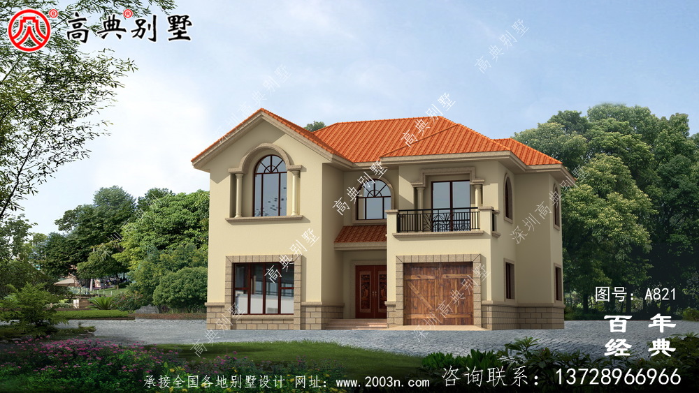 二层带车库的欧式别墅设计图_二层自建建筑设计图 二层带车库的欧式别墅设计图_二层自建建筑设计图