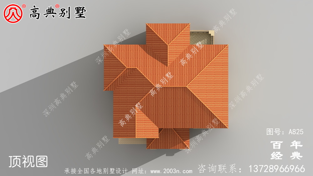 歐式風格三層帶陽臺戶型房子別墅設計圖紙_鄉村自建房設計效果圖