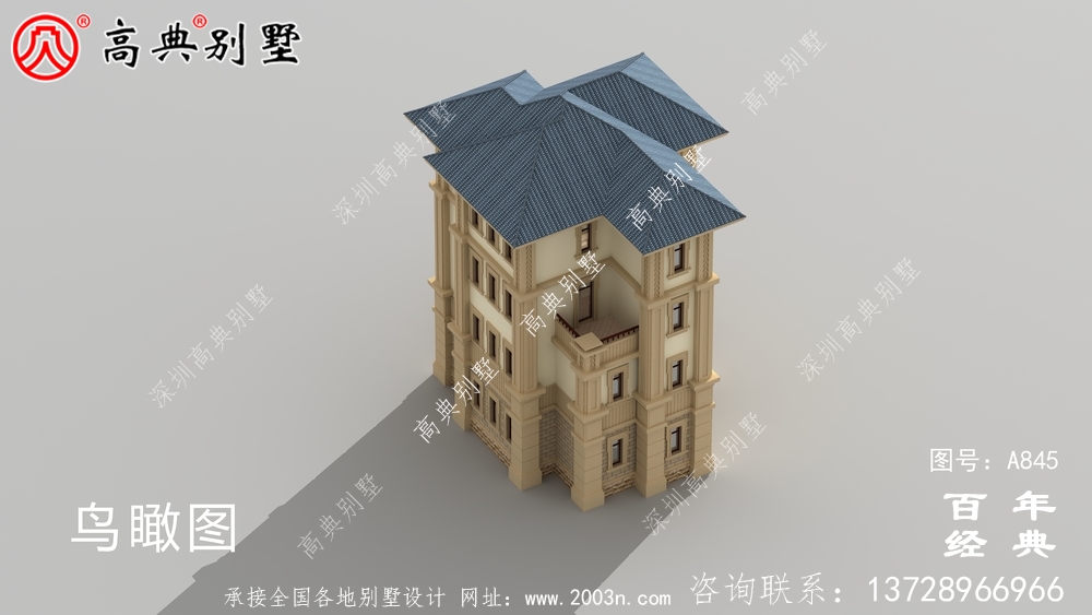 歐式四層豪華別墅設計整套工程圖紙_四層別墅設計圖紙