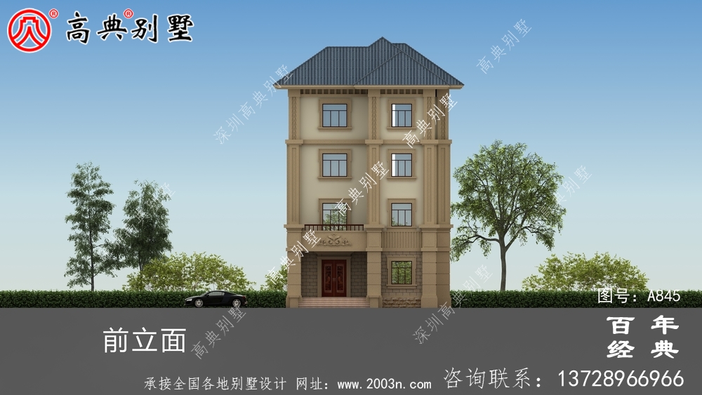 歐式四層豪華別墅設計整套工程圖紙_四層別墅設計圖紙