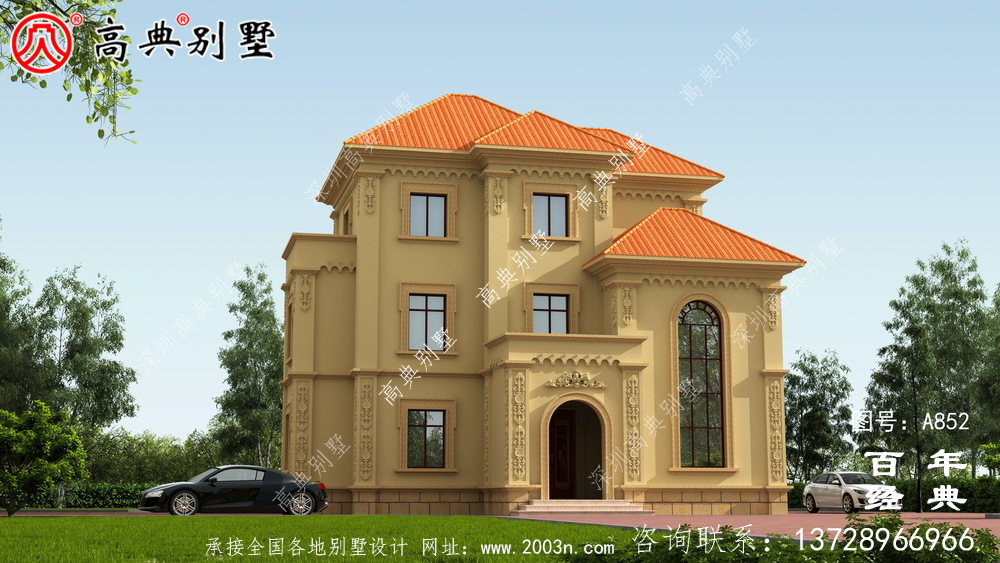歐式三層別墅效果圖及設計圖_歐式別墅的布局圖設計