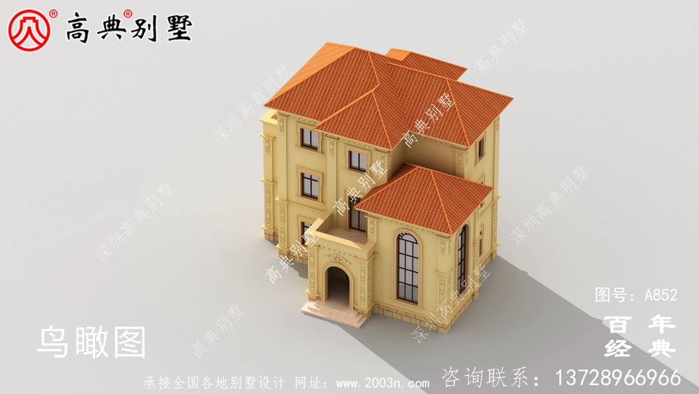 歐式三層別墅效果圖及設計圖_歐式別墅的布局圖設計
