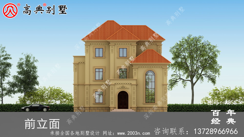 歐式三層別墅效果圖及設計圖_歐式別墅的布局圖設計