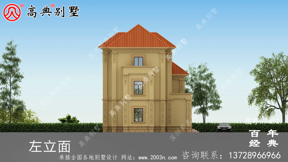 歐式三層別墅效果圖及設計圖_歐式別墅的布局圖設計