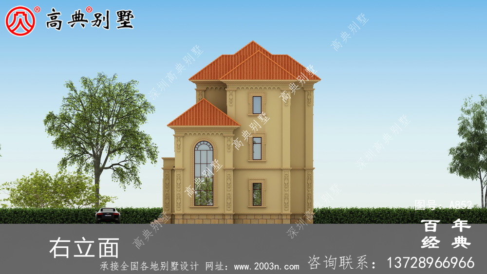 歐式三層別墅效果圖及設計圖_歐式別墅的布局圖設計