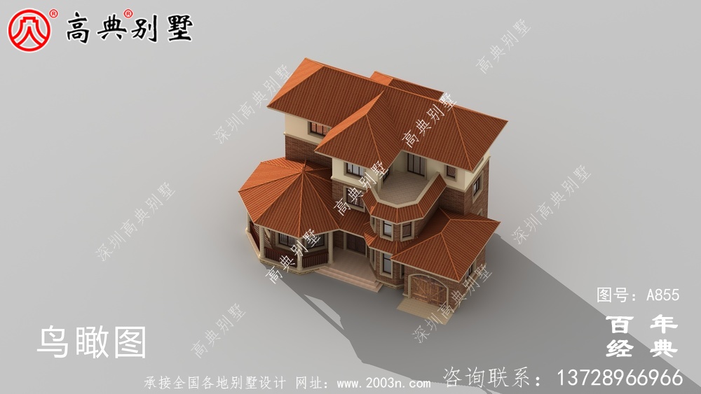 歐式奢華三層自建房設計圖紙_三層房屋設計圖施工圖紙