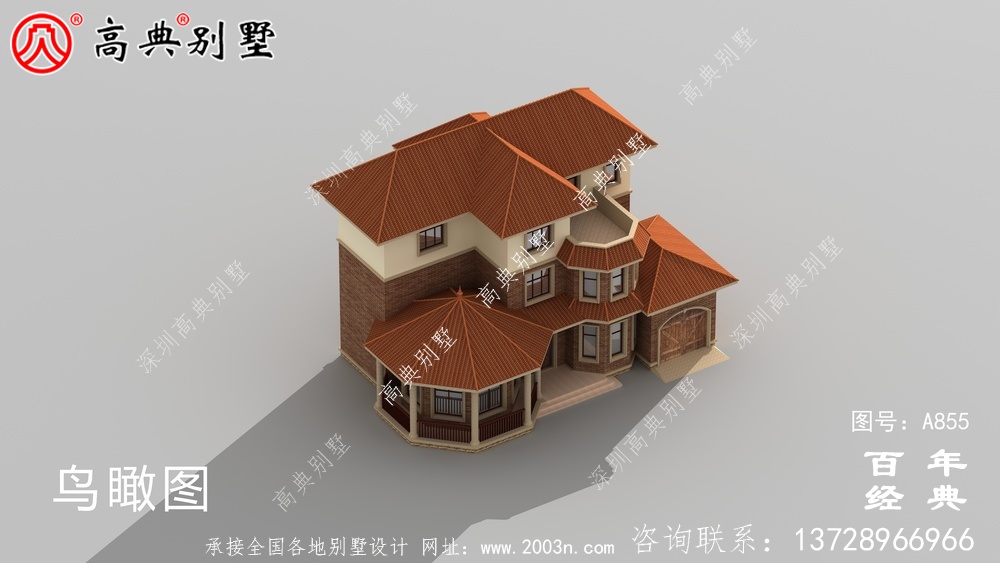 歐式奢華三層自建房設計圖紙_三層房屋設計圖施工圖紙