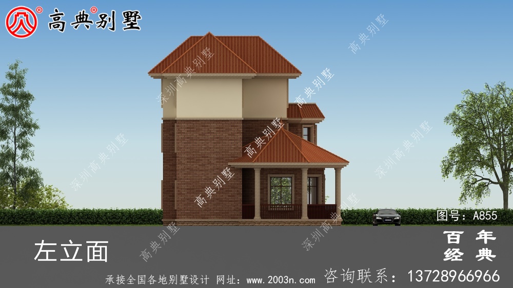 歐式奢華三層自建房設計圖紙_三層房屋設計圖施工圖紙