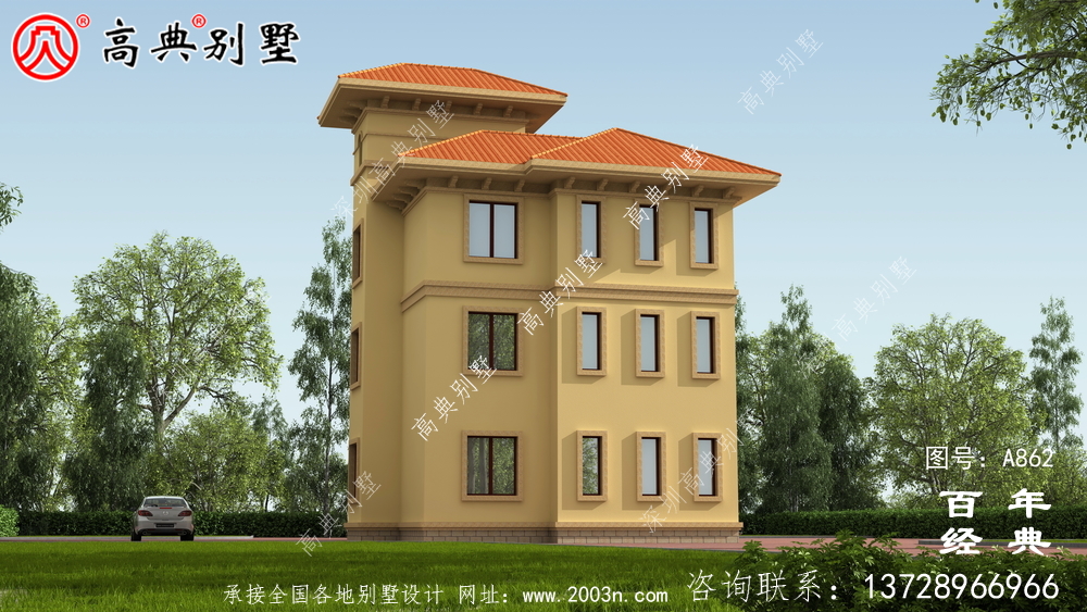 歐式自建四層別墅設(shè)計(jì)圖紙及效果圖_農(nóng)村四層別墅設(shè)計(jì)